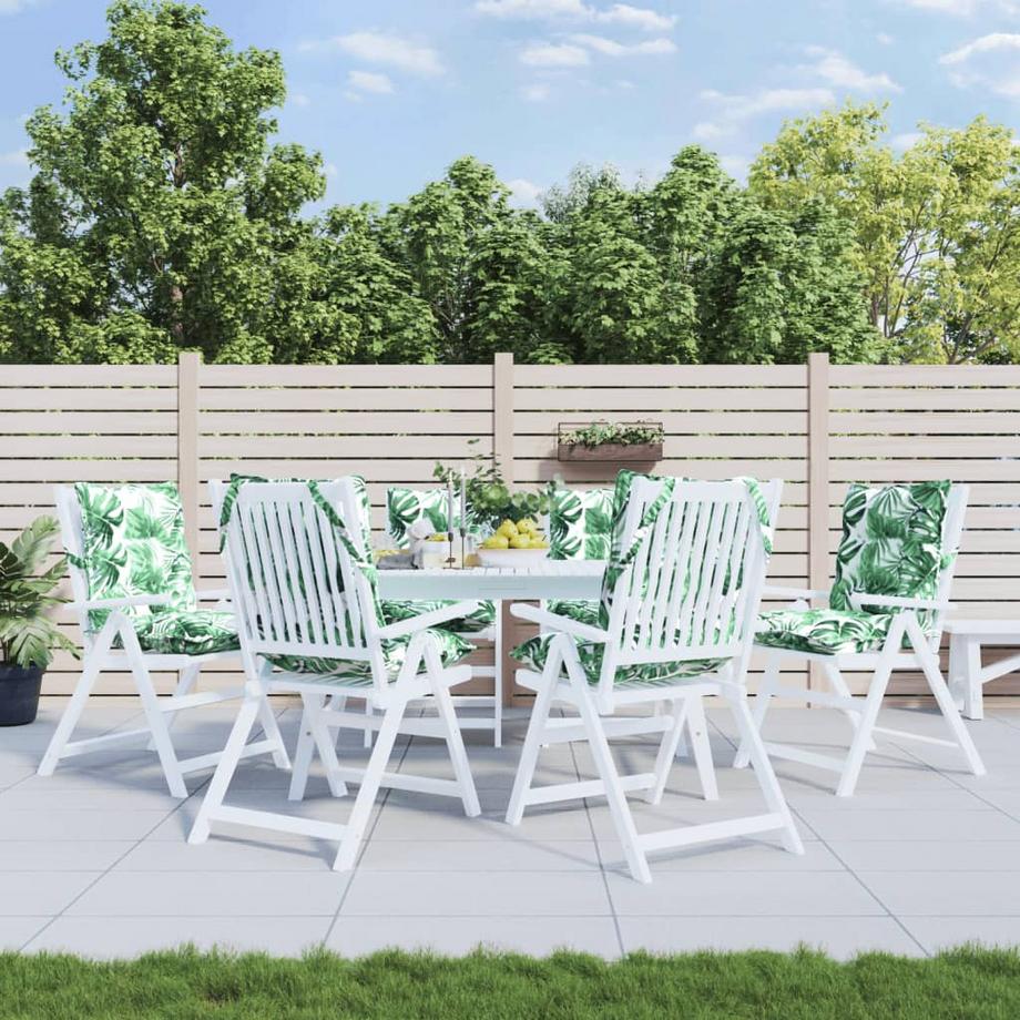 VidaXL Coussin de chaise à dossier bas tissu  