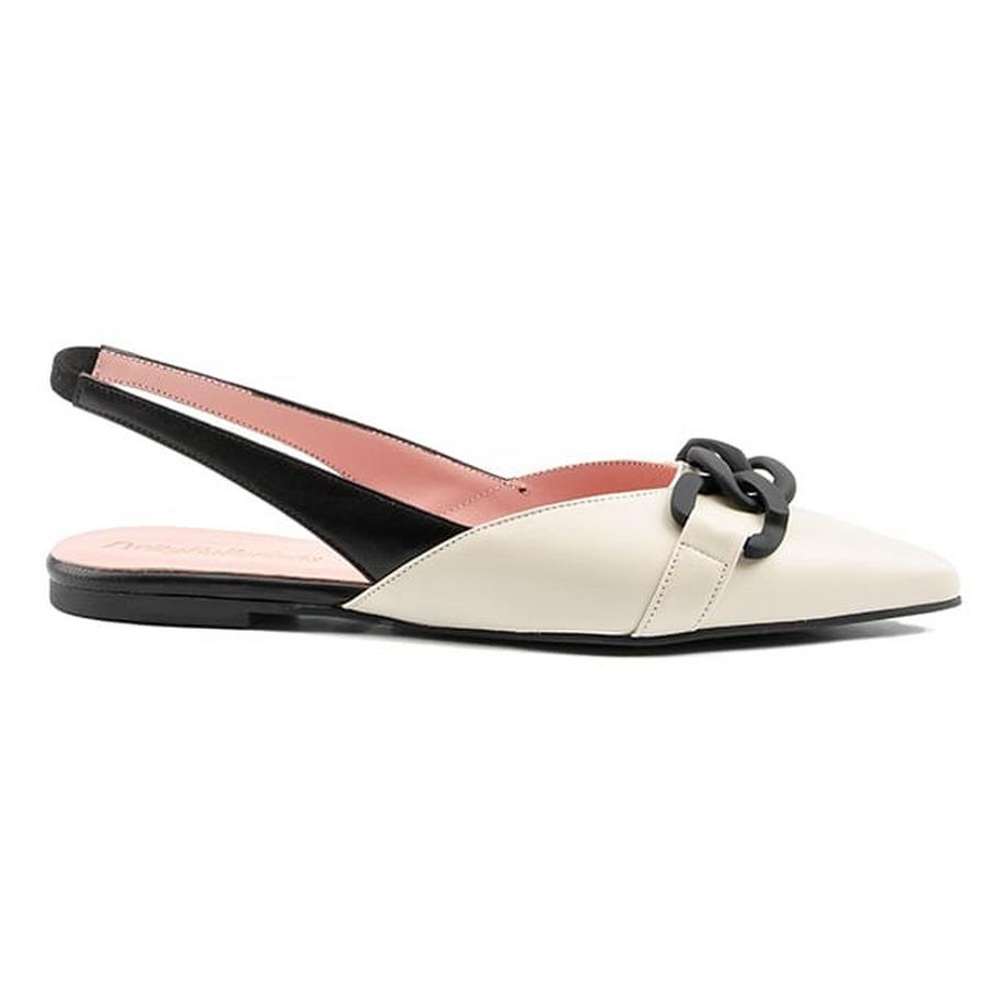 Pretty Ballerinas Ella-38 Ballerines Slingback avec Détail Chaîne  