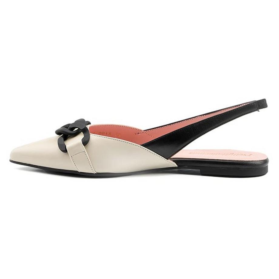 Pretty Ballerinas Ella-38 Ballerines Slingback avec Détail Chaîne  