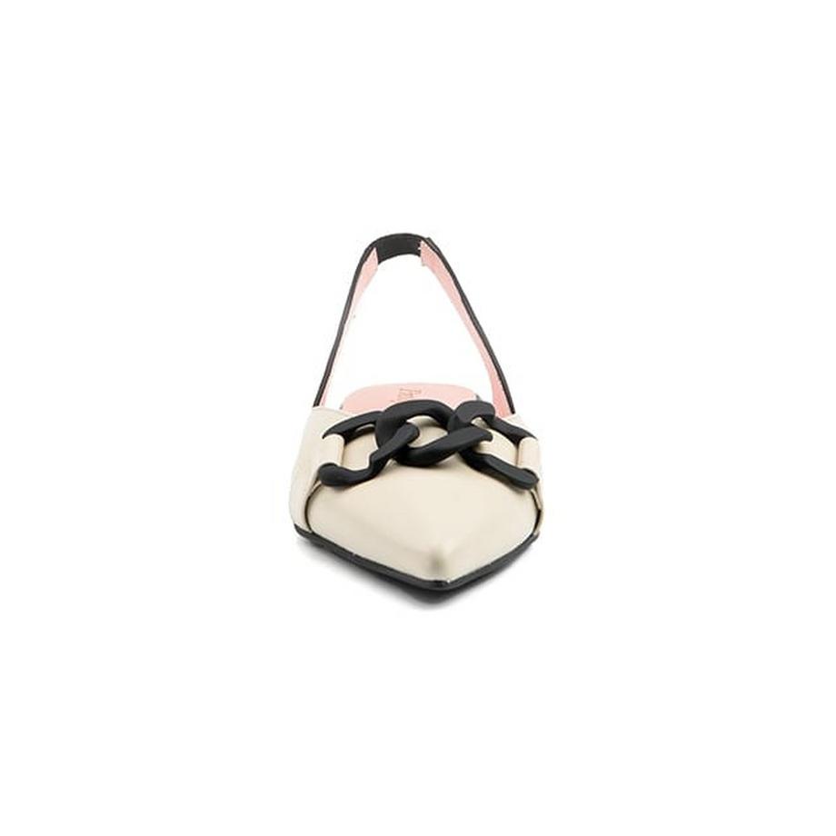 Pretty Ballerinas Ella-38 Ballerines Slingback avec Détail Chaîne  