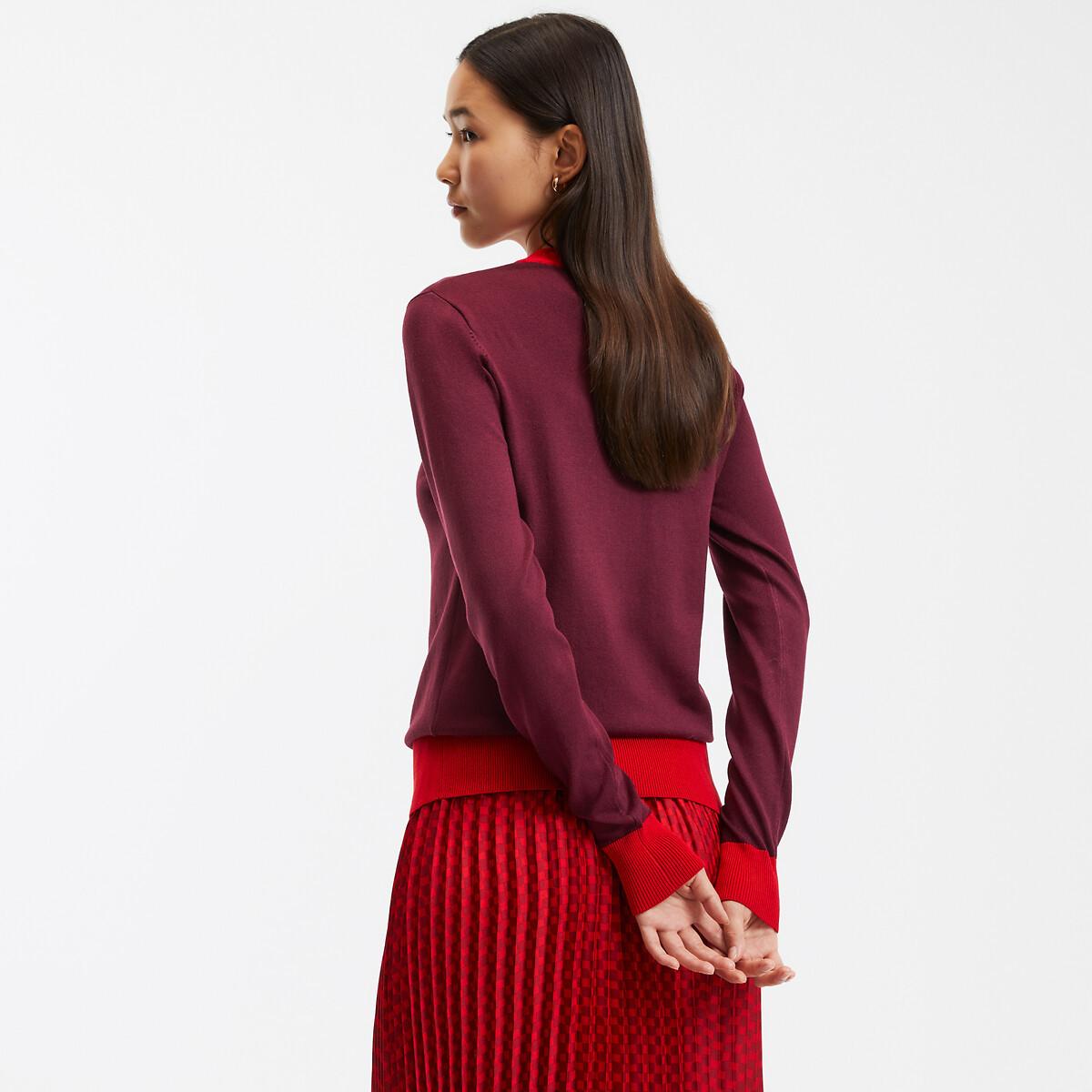 La Redoute Collections  Zweifarbiger Pullover mit rundem Ausschnitt 