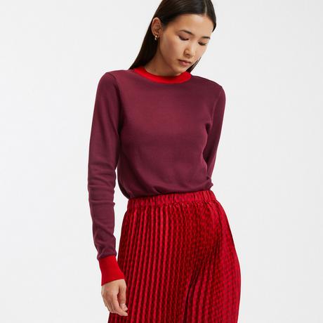 La Redoute Collections  Zweifarbiger Pullover mit rundem Ausschnitt 