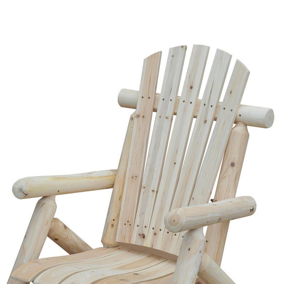 Northio Adirondack Gartenstuhl Gartensessel Holzstuhl Hochlehner Mit Armlehne Tannenholz Natur 83 X 68 X 101 Cm  