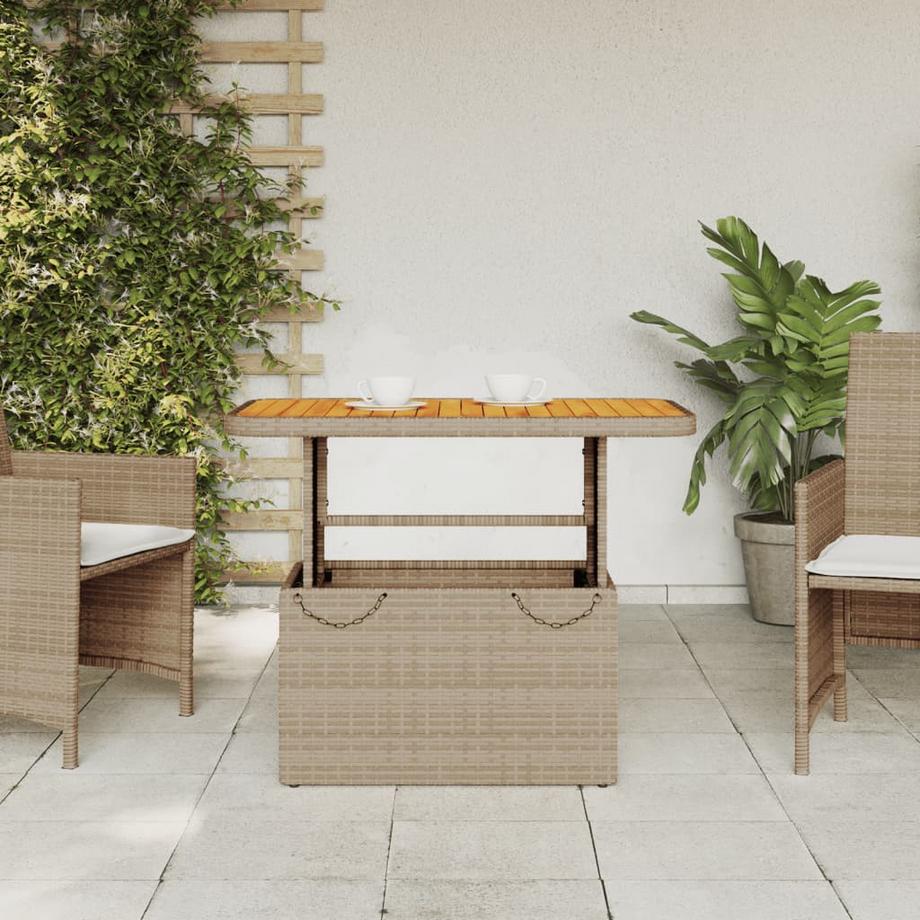 VidaXL Gartentisch poly-rattan  