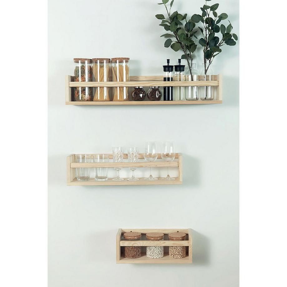 Calicosy Etagère murale en pin massif - L40 x H15 cm  
