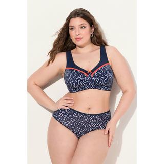 Ulla Popken  Soutien-gorge de maintien sans armatures, imprimé rétro - bonnet C-F 