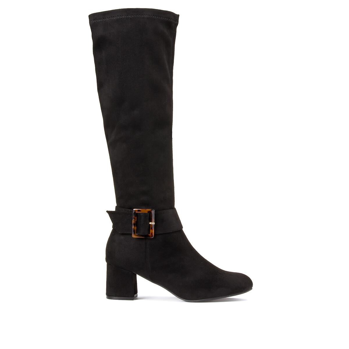 La Redoute Collections  Stretch-Stiefel mit Absatz und Zierschnalle 