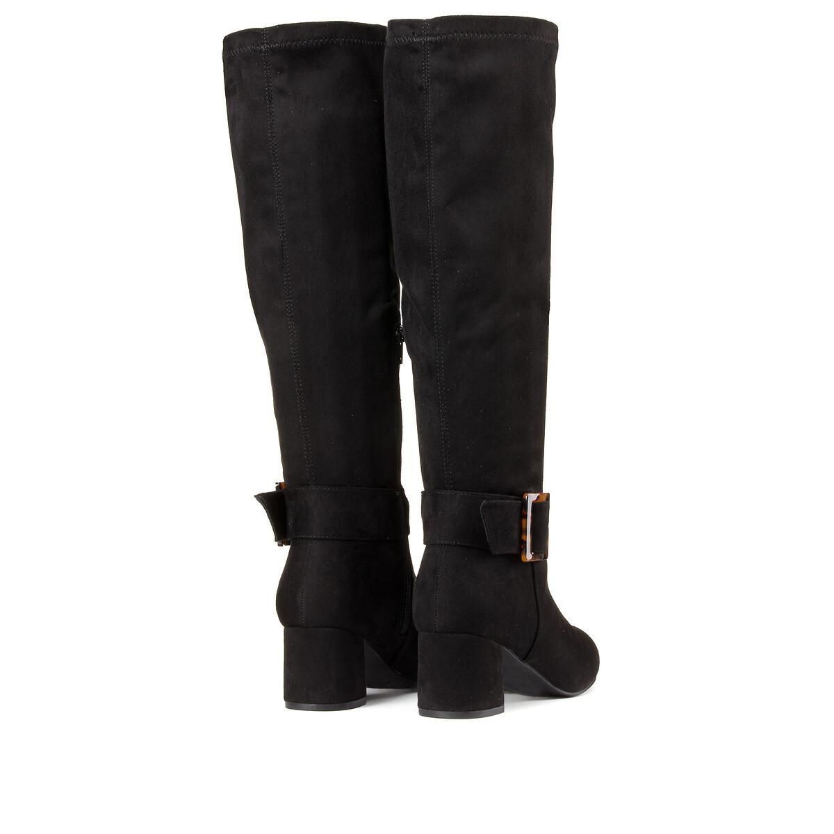 La Redoute Collections  Stretch-Stiefel mit Absatz und Zierschnalle 