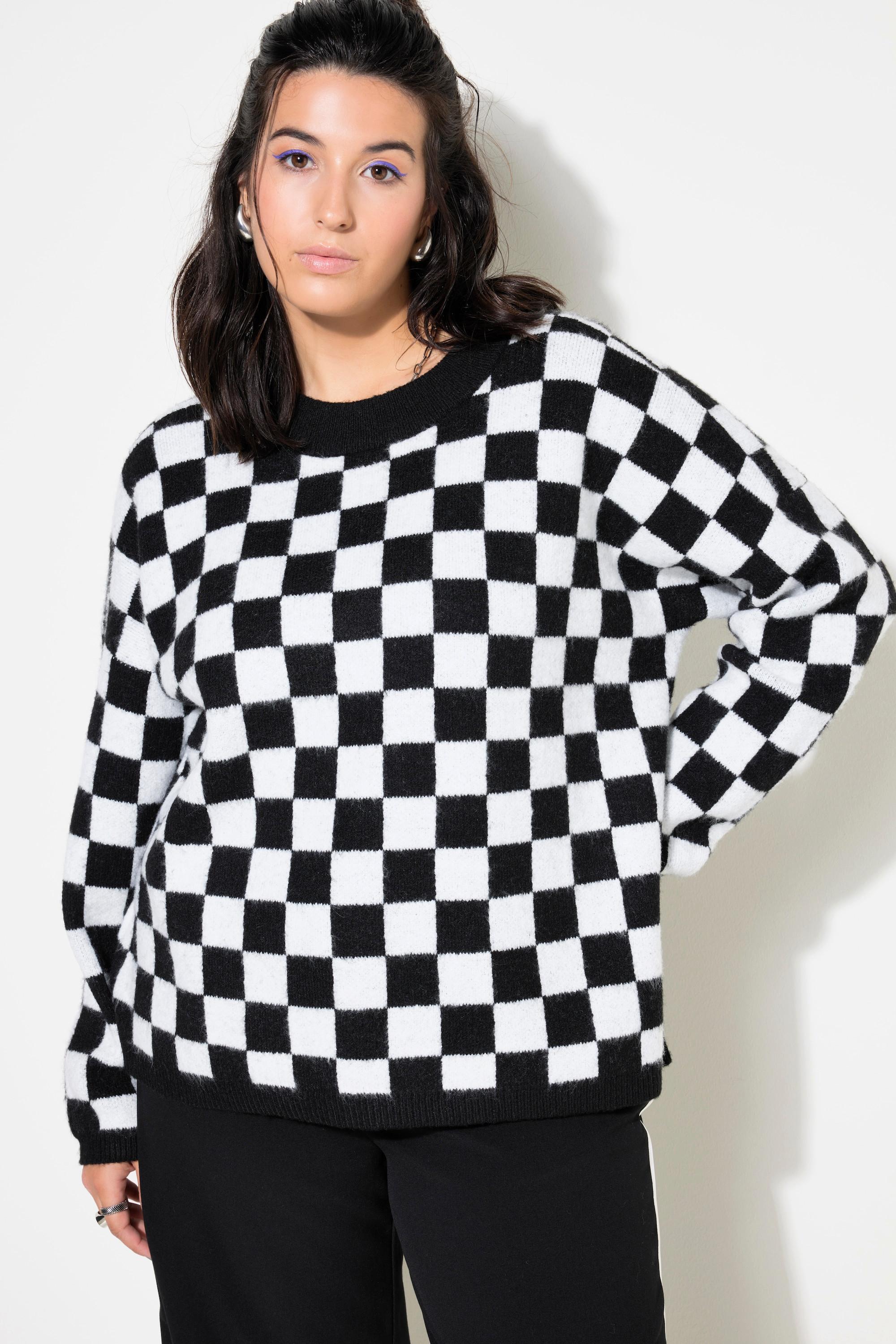 Studio Untold  Pullover, Oversize Boxy Shape, Karomuster 