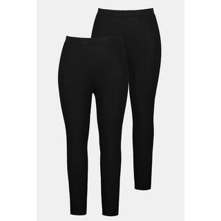 Studio Untold  Legging, coupe ajustée, taille haute, ceinture élastique, lot de 2 