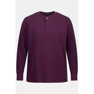 JP1880  Maglia serafino in piqué a nido d'ape con certificazione OEKO-TEX, scollo a girocollo e maniche lunghe 