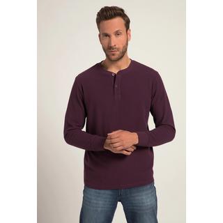 JP1880  Maglia serafino in piqué a nido d'ape con certificazione OEKO-TEX, scollo a girocollo e maniche lunghe 