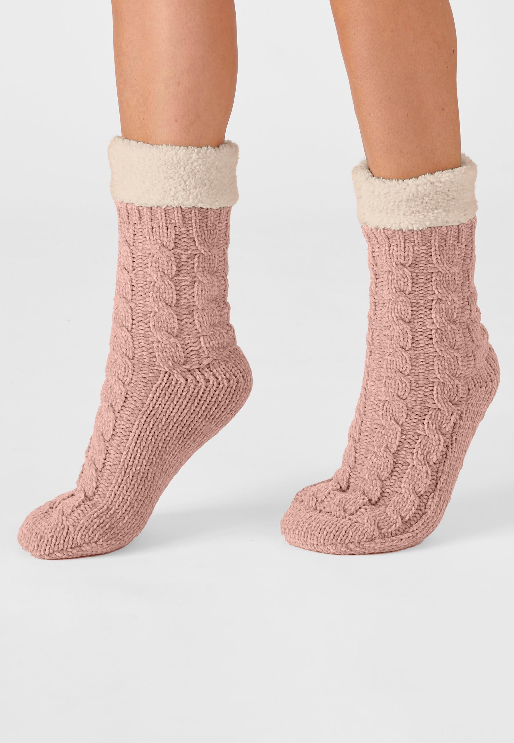 Damart  Socken aus kuscheligem Strick mit Zopfmuster 