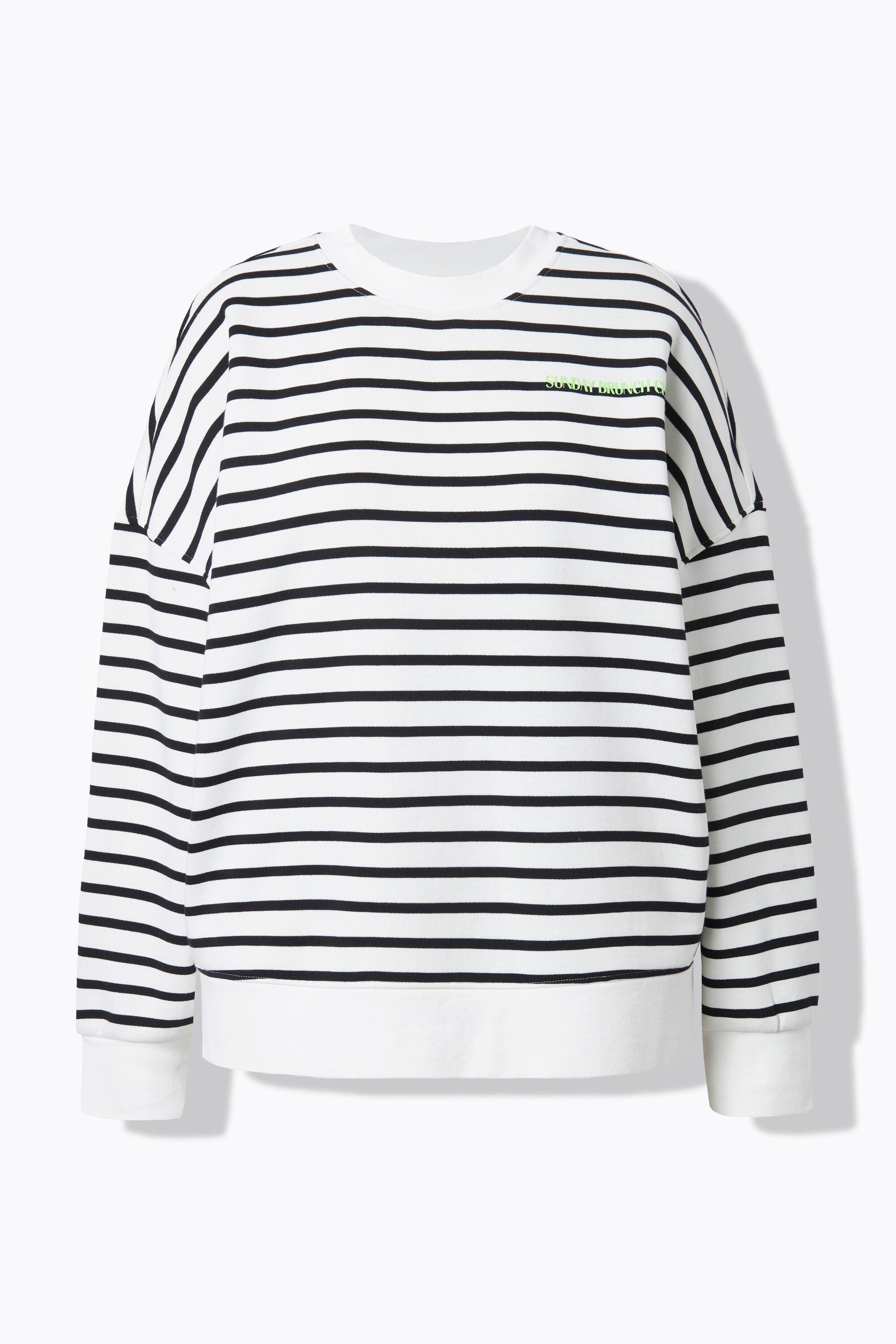 Studio Untold Felpa Oversize a Righe con Scritta  