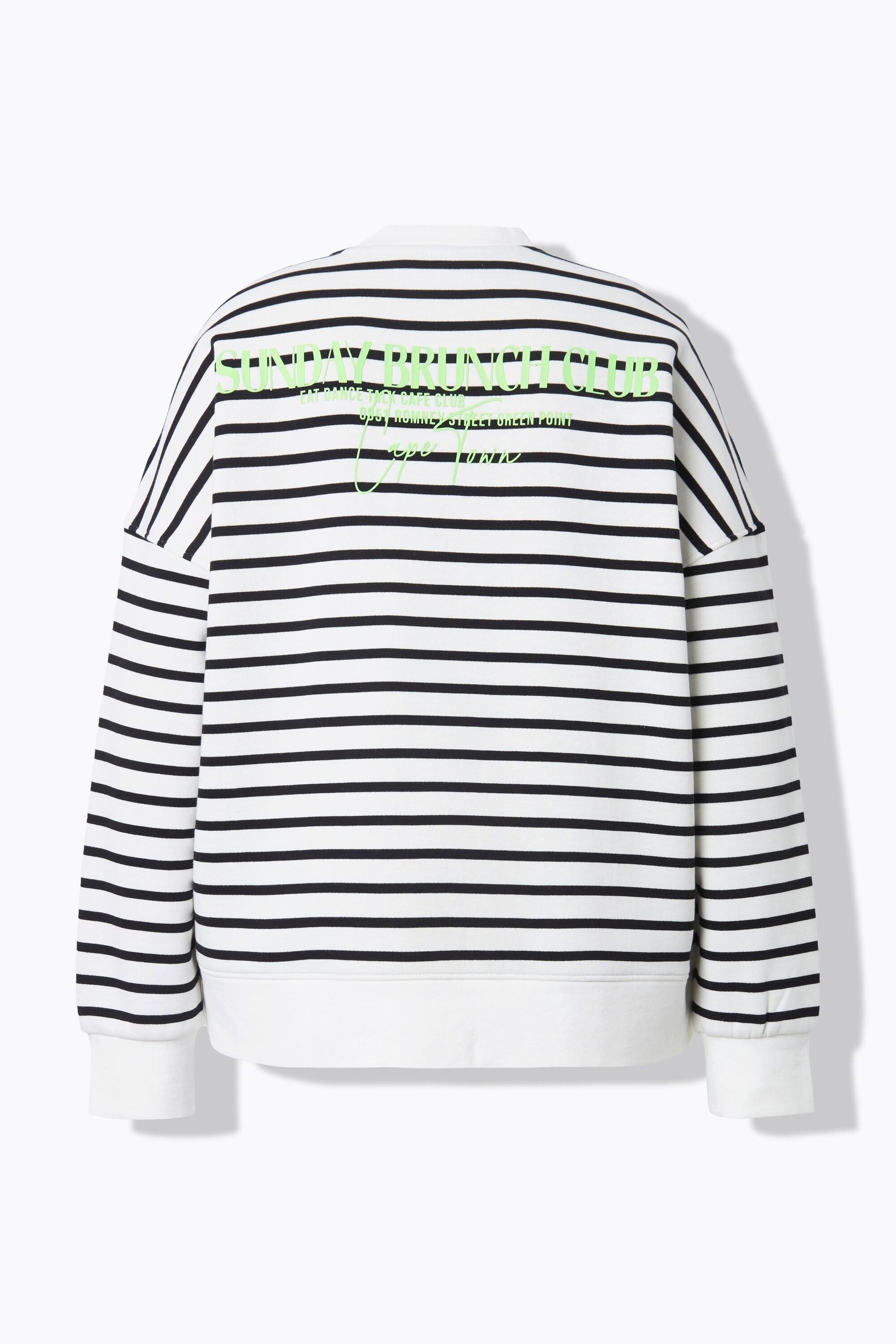 Studio Untold Felpa Oversize a Righe con Scritta  