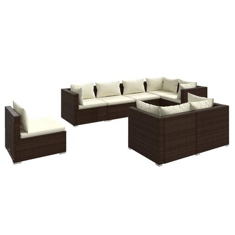 VidaXL set salotto da giardino Polirattan  