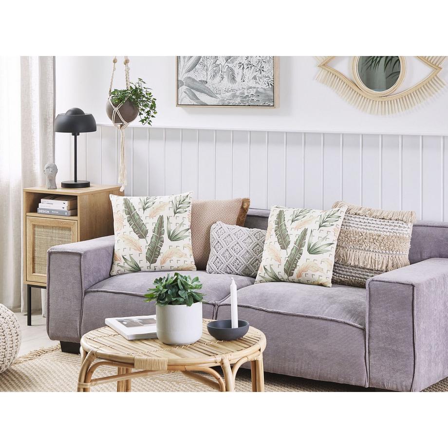 Beliani Dekokissen 2er Set aus Polyester Modern RHAPIS  