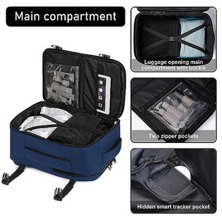 Only-bags.store Rucksack 40 x 20 x 25 cm für Ryanair Flugzeug Reise-Rucksack Handgepäck Laptop Tagesrucksäcke PET Recycled Umweltfreundlicher Rucksack Wasserdicht unter Sitz 20 L Klein, Blau  