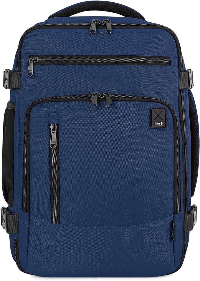 Only-bags.store Sac à dos 40 x 20 x 25 cm pour Ryanair Aeroplane Travel Backpack Hand Luggage Laptop Daypacks PET Recycled Environmentally Friendly Backpack Waterproof Under Seat 20 L Small, Blue  