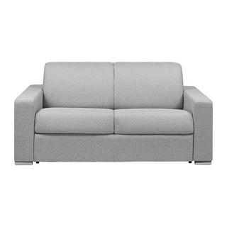 LINEA SOFA Divano letto 2 posti ribalta Doghe larghe 120cm Materasso 18cm Memory foam - Tessuto Grigio - CALITO  