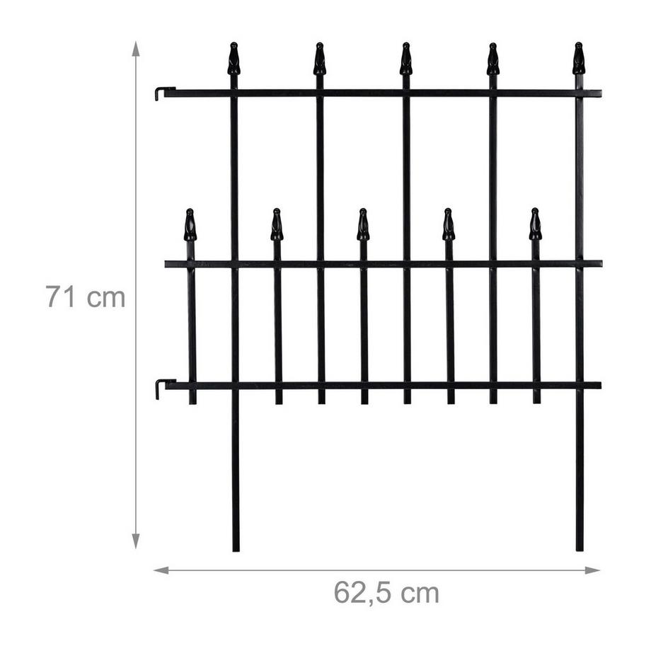 Northix  Ensemble de 4 clôtures pour parterres de fleurs 