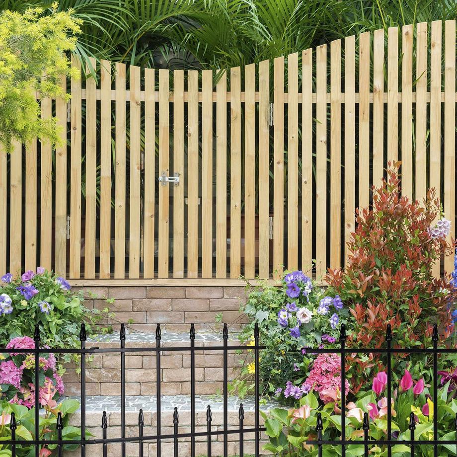 Northix  Ensemble de 4 clôtures pour parterres de fleurs 