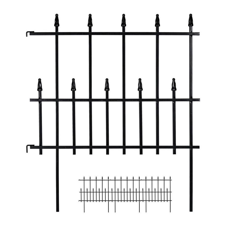 Northix  Ensemble de 4 clôtures pour parterres de fleurs 