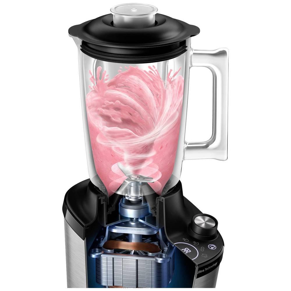 PHILIPS Standmixer 1500 W Silber, Schwarz  