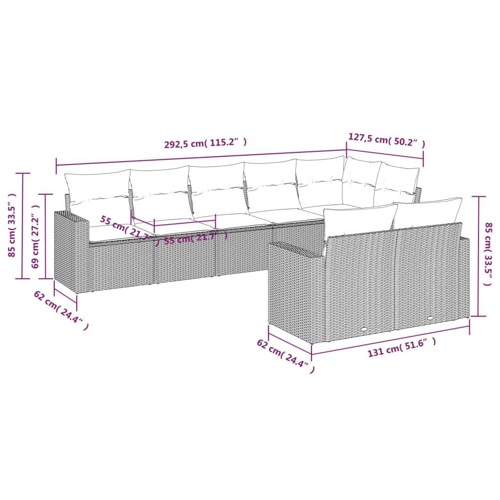 VidaXL Garten sofagarnitur poly-rattan  