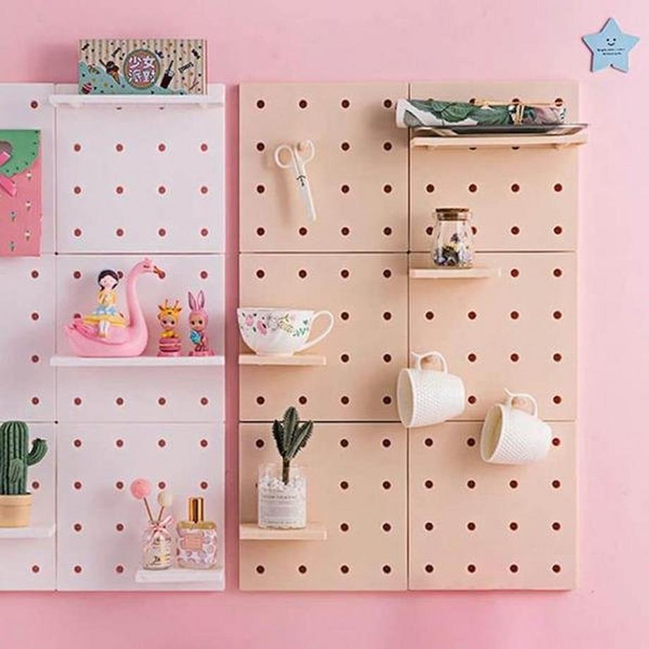 Northio An der Wand befestigtes Aufbewahrungsregal, personalisierbar – Beige  