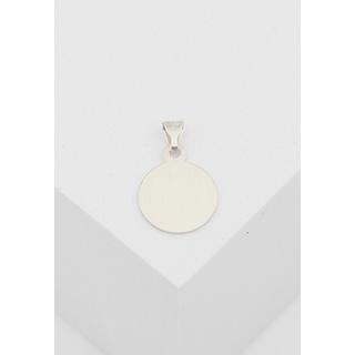 MUAU Schmuck  Anhänger Medaille Engel Weissgold 750, 10mm 