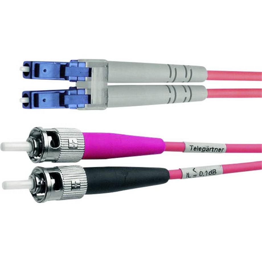 LWL-Kabel Duplex ST-Stecker LC-Stecker 50/125 µ Multimode OM4 1 m