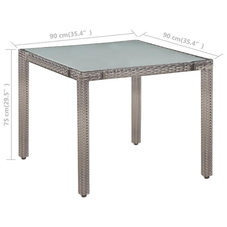VidaXL set da pranzo Polirattan  