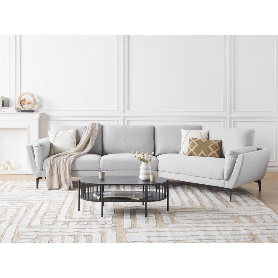 Beliani 3 Sitzer Sofa aus Stoff  KANSSELI  