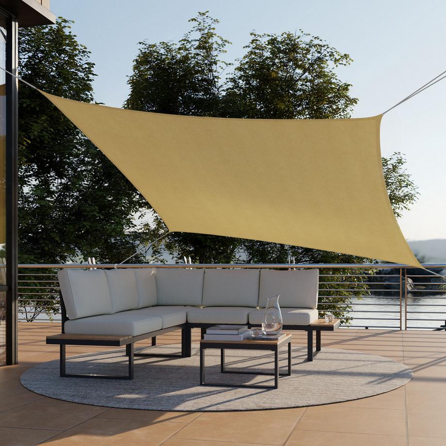 Tectake Tenda parasole Sunny HDPE con 185 g/m² e 87% di protezione UV  