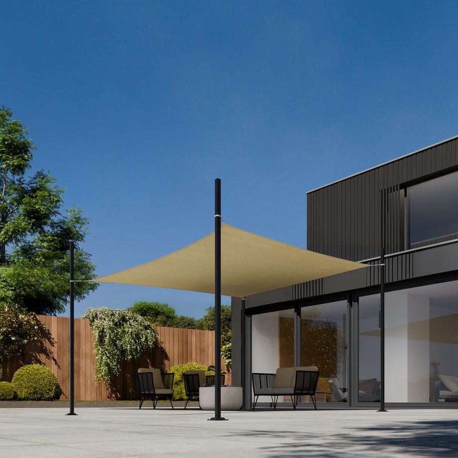 Tectake Tenda parasole Sunny HDPE con 185 g/m² e 87% di protezione UV  