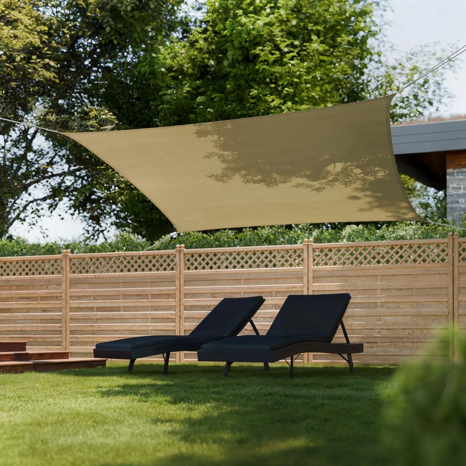 Tectake Tenda parasole Sunny HDPE con 185 g/m² e 87% di protezione UV  