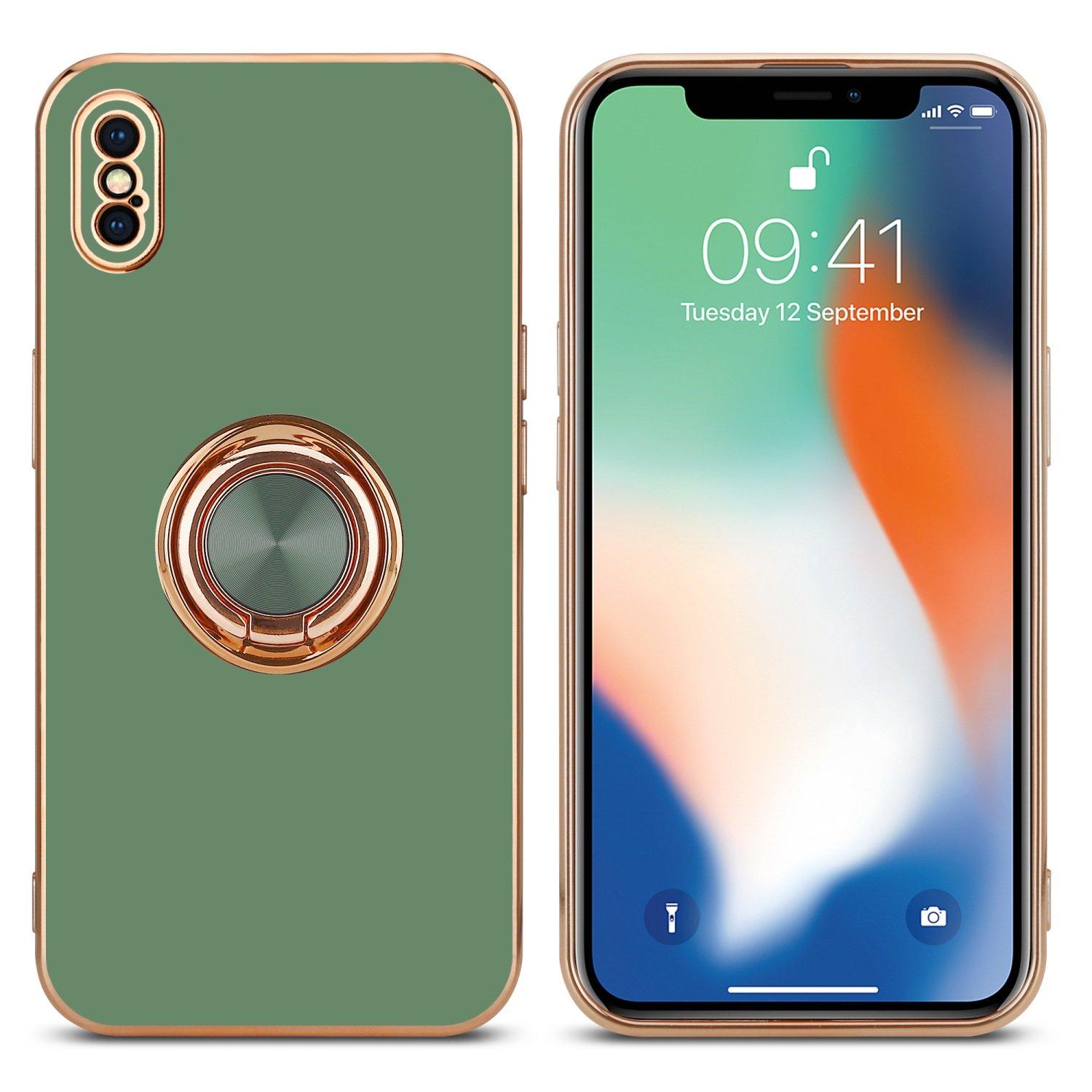 Cadorabo  Hülle für Apple iPhone XS MAX mit Ring - Schutzhülle 