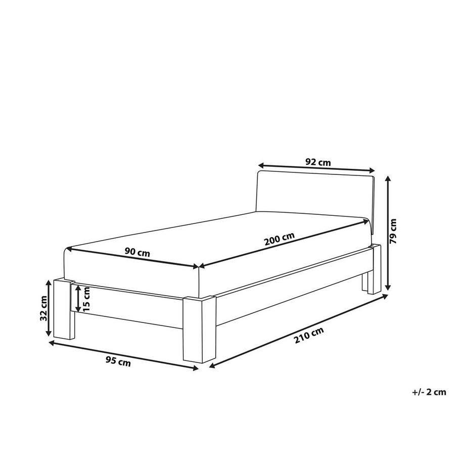Beliani Letto en Legno di pino Scandinavo ROYAN  