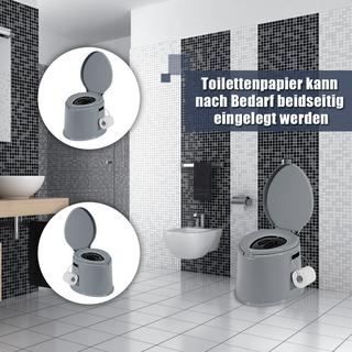 Northix  Toilettes de camping toilettes de voyage portables toilettes mobiles avec seau amovible gris 