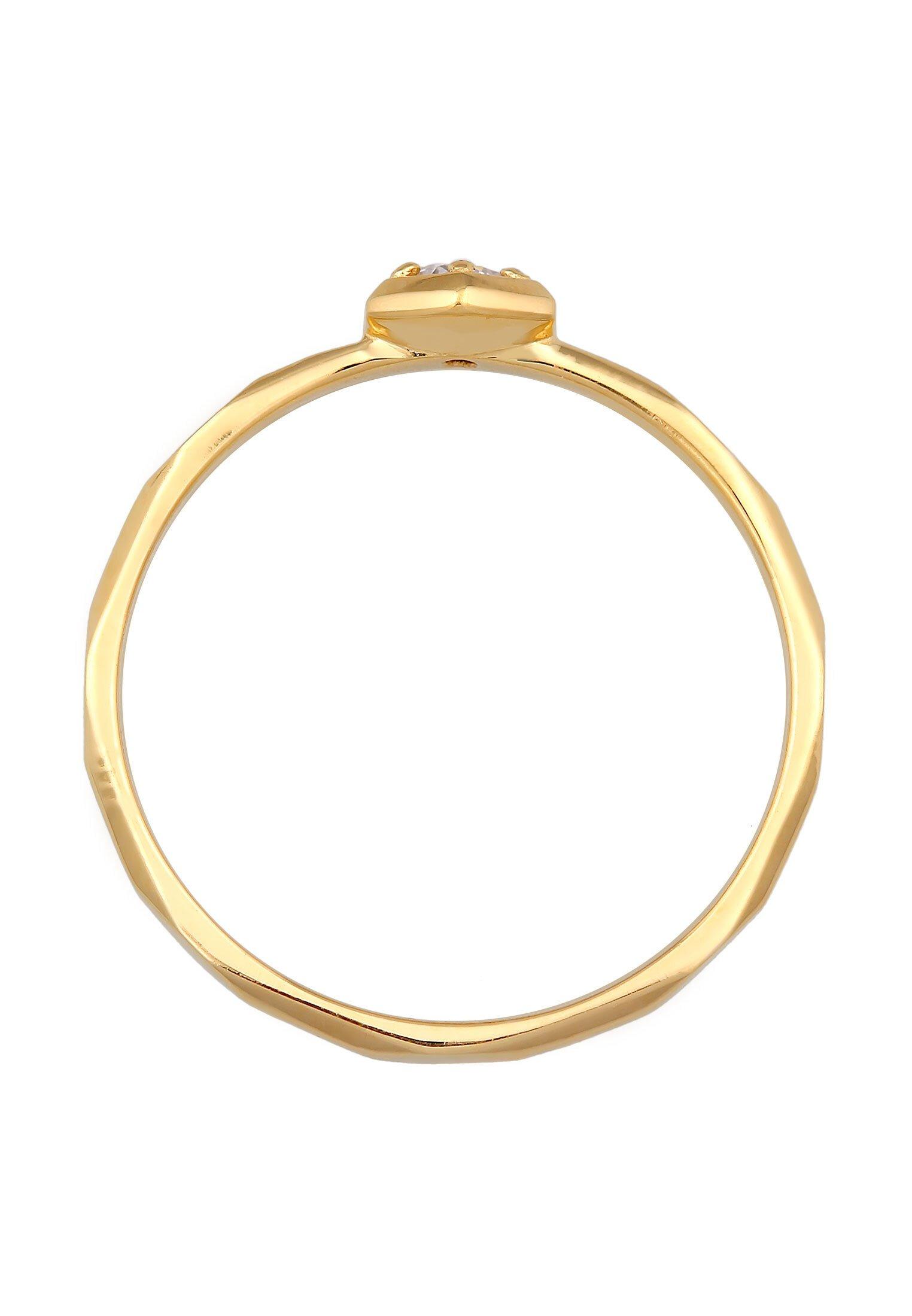 Elli  Ring Zirkonia Octagon Solitär 