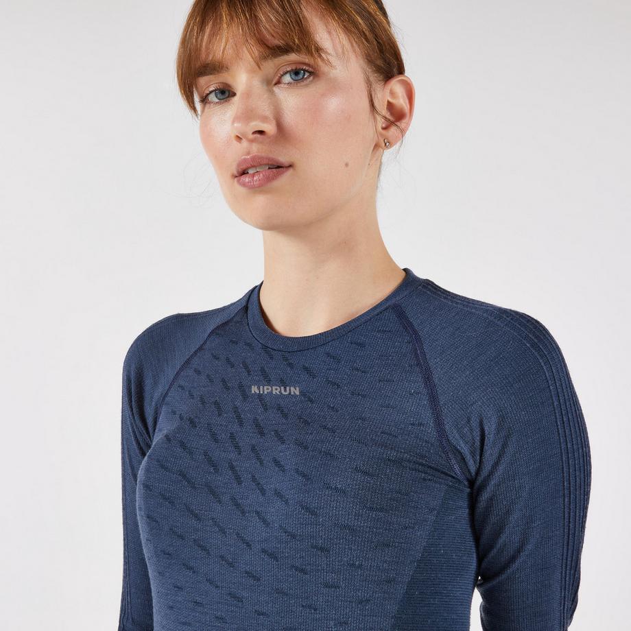 KIPRUN  T-shirt de running manches longues femme mérinos 