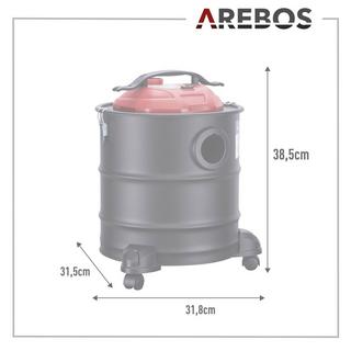 Arebos Aschesauger 1200W | 20L | mit 3 Rollen | inkl. HEPA Filter  