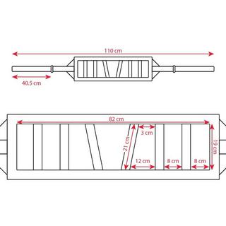 GladiatorFit  Barre multiprise "Multi Grip Bar" 210cm Ø 50mm + 2 stop disques 