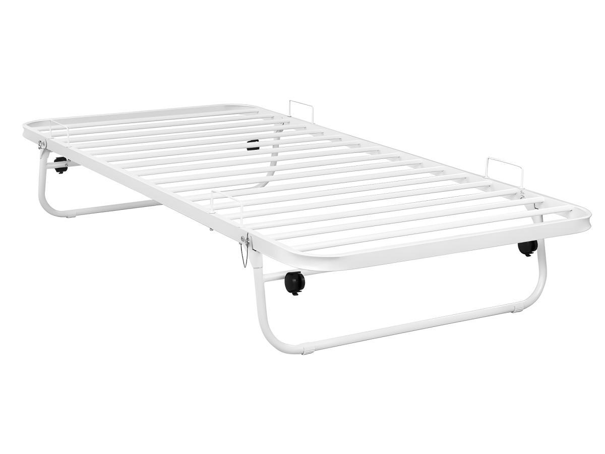 Vente-unique Letto rete supplementare pieghevole  in Metallo Bianco ADONIS  