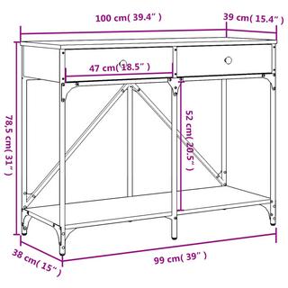 VidaXL Table console bois d'ingénierie  