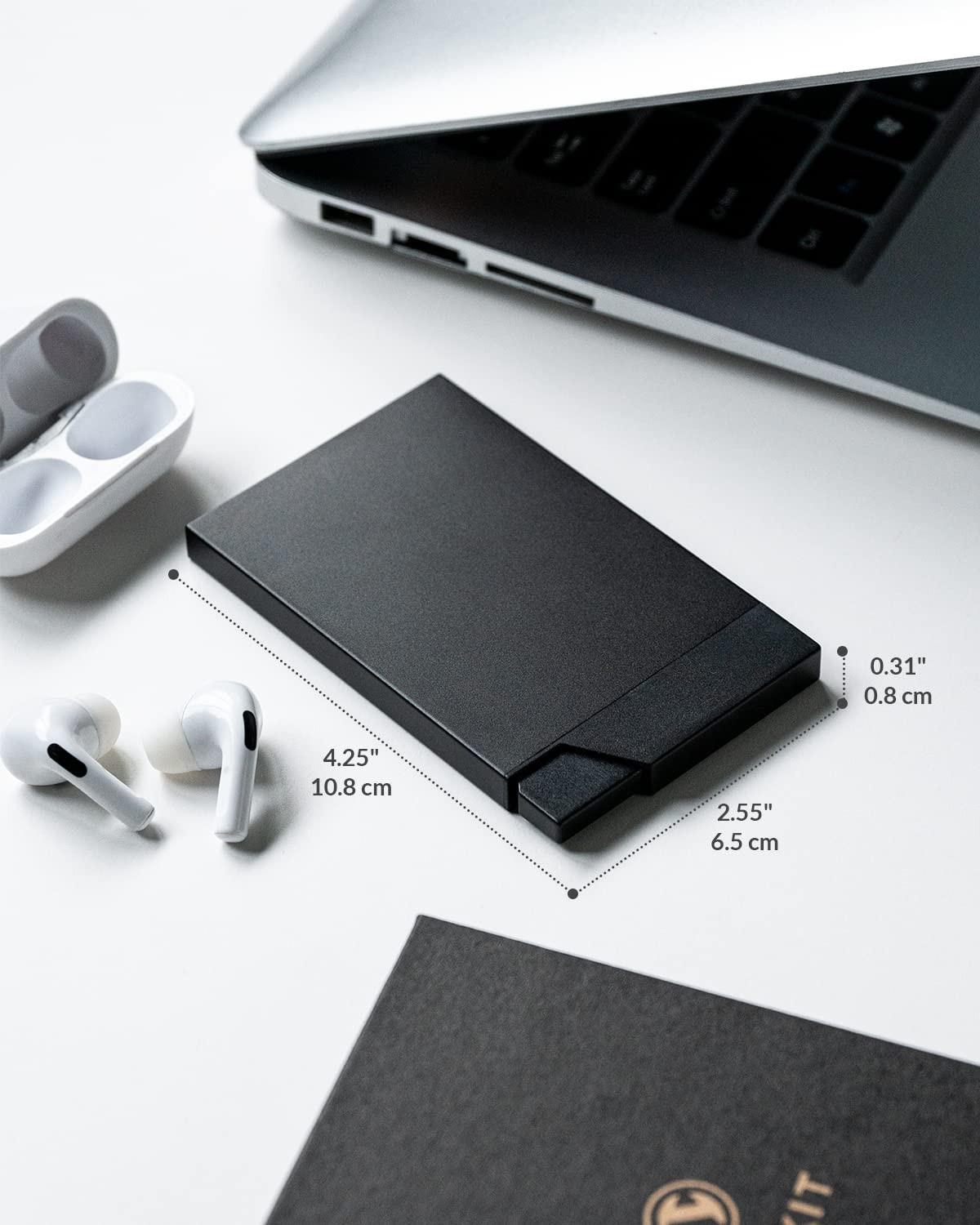 Only-bags.store Etui Métal RFID NFC Protection Slim Automatique Pop Up Cartes  