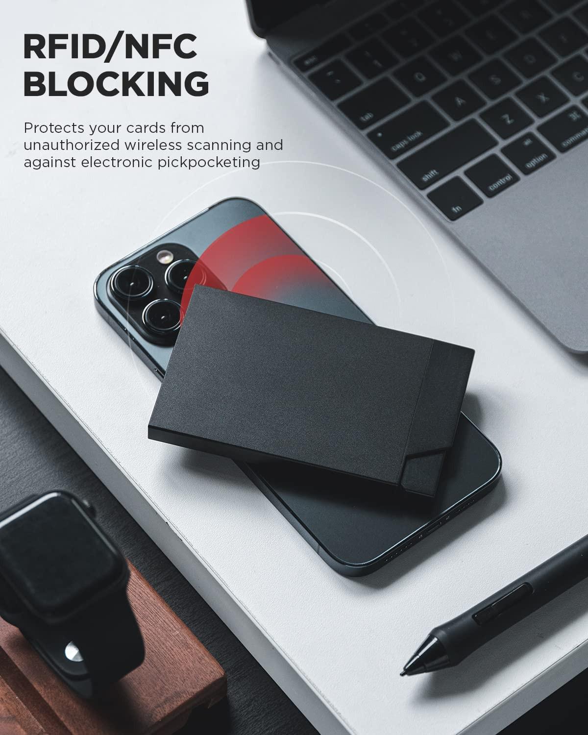 Only-bags.store Metall RFID NFC Schutz Slim Automatisches Pop Up Kartenetui  