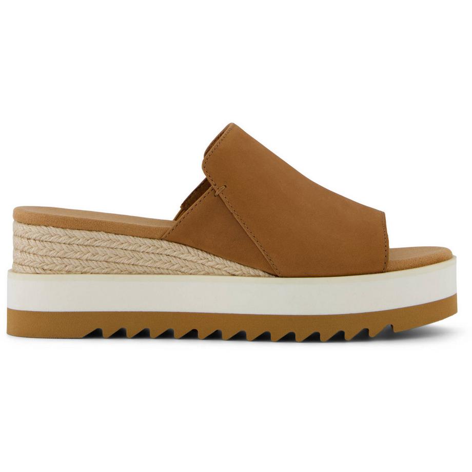 Mules compensées cuir diana