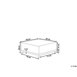 Beliani Ottomane aus Polyester Industriell ROVIGO  
